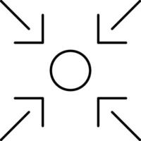 You are here - modern thin line icon. Simple black outline illustration. vector