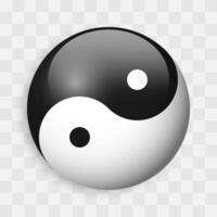 This illustration represents the yin and yang symbol, showcasing the balance and harmony of opposing forces. It highlights the interconnectedness of dualities in life and nature. vector