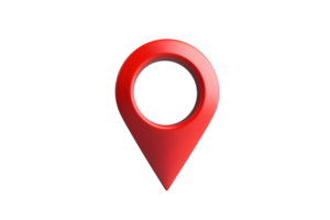 Red 3D Map Pointer Location Icon Navigation GPS, png