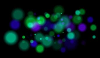 A green and blue light pattern on a black background vector