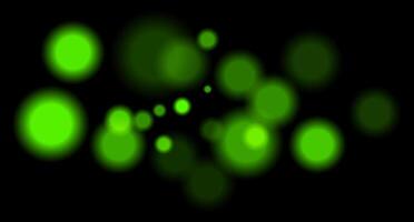 Green circles on black background vector