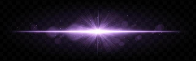 A purple light with a starburst effect vector