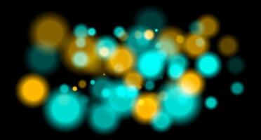 Multicolored glowing circles with blur on black background. Soft depth effect with vibrant color contrast. vector