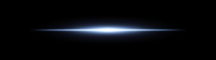 A glowing light is shining on a black background vector