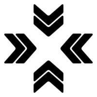 A black and white snowflake icon vector