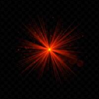 A bright red star burst on a black background vector
