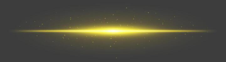 A glowing yellow light on a dark background vector