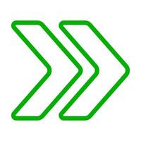 A green arrow pointing to the right vector