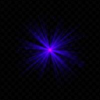 A purple light burst on a black background vector