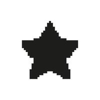 Pixelated Star Icon. Achievement, Rating, And Excellence Symbol. Retro Gaming Style. Isolated Illustration vector