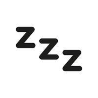 Zzz Sleep Symbol Solid Icon. Rest, Relaxation, And Sleep Indication Silhouette Symbol. Sleepy, Nap, And Snooze Representation. Isolated Illustration vector