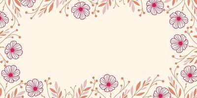 blooming abstract floral wall with tropical elegance.poster design for invitation scrapbook and card background vector