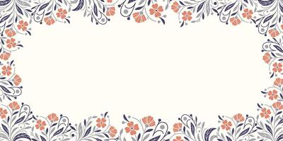 modern abstract wallpaper with blooming floral illustrations.wall template for scrapbook invitation and decorative design vector