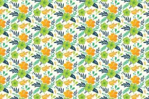 artistic floral motif design with minimal hand drawn flowers and rhythmic repetition for modern fabric and home accessories vector