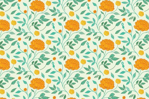 cotton flower sketch pattern with modern botanical lines and abstract styling designed for women wear and wrapping sheets