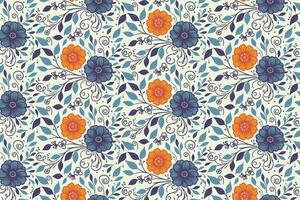 intricate nature inspired flower pattern with continuous line art and soft leaf textures ideal for modern women wear and packaging vector