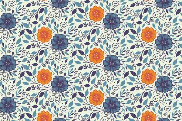 intricate nature inspired flower pattern with continuous line art and soft leaf textures ideal for modern women wear and packaging
