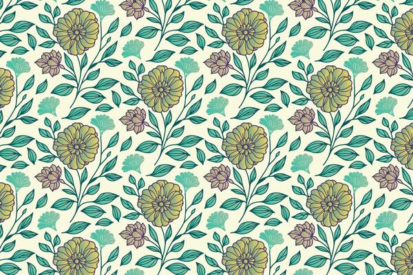 one line flower pattern with continuous repetition and elegant detailing perfect for home textile and stylish fabrics