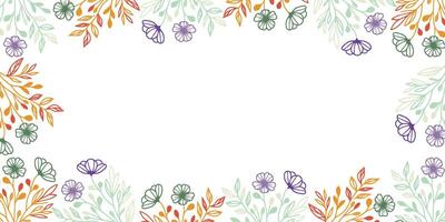 abstract flower wallpaper with modern botanical inspiration.elegant wall art background for greeting card and invitation design vector