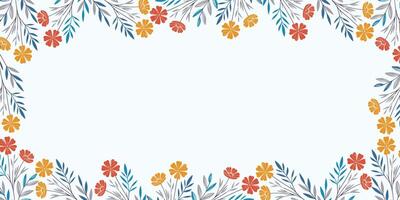 abstract botanical wall design with blooming flower inspiration.scrapbook card and textile background for invitation and poster vector
