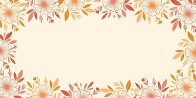 abstract flower wallpaper for wall art and textile layout.decorative background with botanical elements for greeting card vector