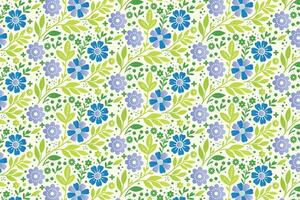 stylish floral pattern with decorative leaves, cotton buds, and soft outlines designed for bedsheets and textile accessories vector