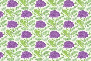 floral pattern with elegant hand drawn line art featuring abstract flower sketches for fabric and home textile design vector