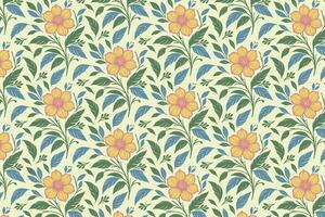 nature themed flower pattern featuring fluid botanical shapes and flowing outlines for wrapping paper and fabric vector