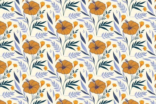 minimal floral texture with abstract doodle petals and soft layout made for fashion fabric and packaging use