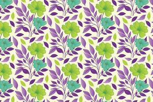 floral pattern with continuous hand drawn botanical elements and delicate cotton flower sketches for textile and wallpaper design vector