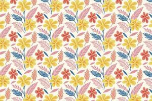 detailed botanical drawing with minimalistic flower shapes and graceful leaf forms ideal for bedding and fashion fabric vector
