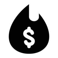 Simple Wasting Money glyph icon. The icon can be used for websites, print templates, presentation templates, illustrations, etc vector