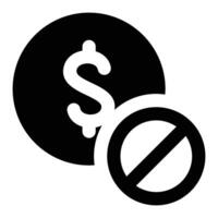 Simple Poverty glyph icon. The icon can be used for websites, print templates, presentation templates, illustrations, etc vector