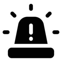 Simple Siren glyph icon. The icon can be used for websites, print templates, presentation templates, illustrations. vector