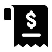 Simple Bills glyph icon. The icon can be used for websites, print templates, presentation templates, illustrations, etc vector