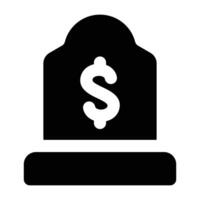Simple Grave glyph icon. The icon can be used for websites, print templates, presentation templates, illustrations, etc vector