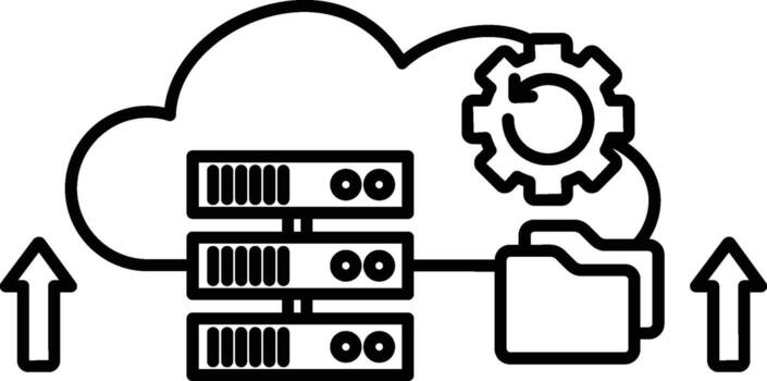 nube subir apoyo icono vector