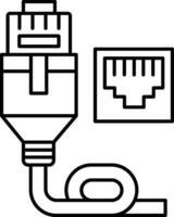 Wired Internet Access Icon vector