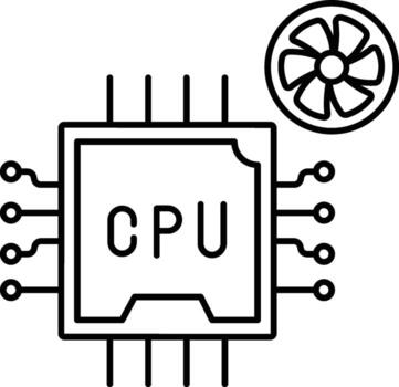 Tech Processor Chip Symbol vector