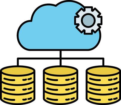 Data Flow Icon Information Stream and Digital Transfer Network vector