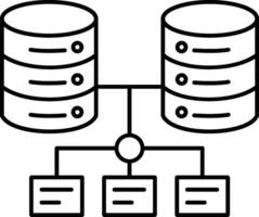 Relational Database Icon Design vector