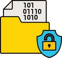 Encryption Icon Secure Data Lock and Information Privacy vector