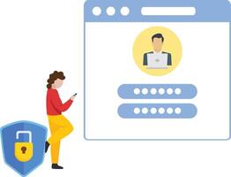 Candidate Security Illustration vector