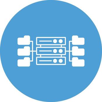 Server Icon Data Hosting and Cloud Infrastructure System vector