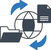 Data Transfer Icon Digital File Sharing and Network Communication vector
