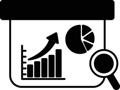 Bar Graph Icon Visual Report for Data Comparison vector