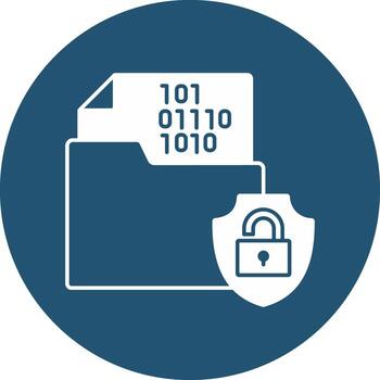 Encryption Icon Digital Lock and Secure Information System vector