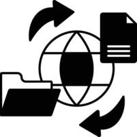 Data Sync Icon Upload and Download Between Devices vector