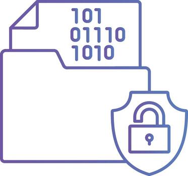 Cybersecurity Encryption Lock Graphic vector