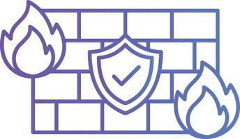 Digital Firewall Security Symbol vector